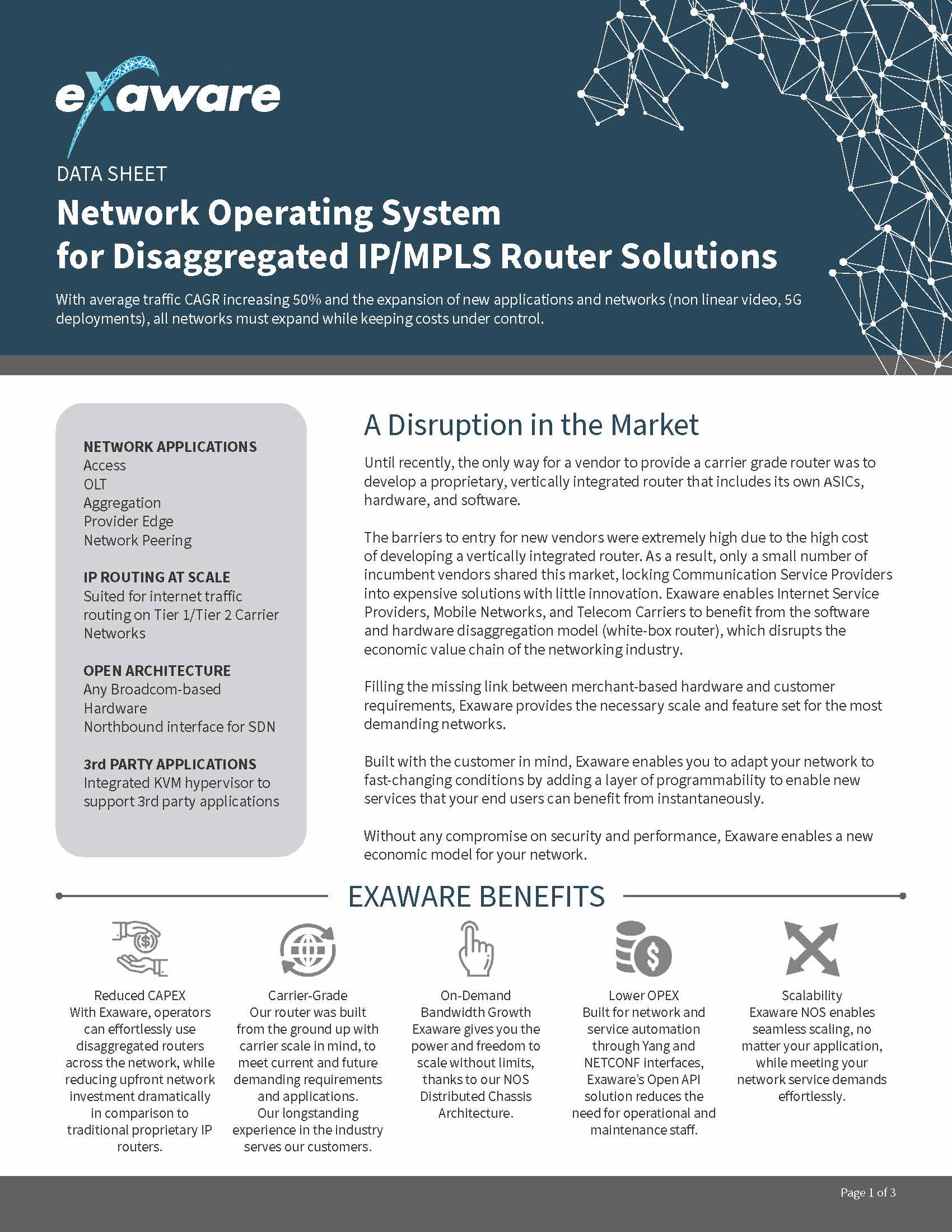 Disaggregated network operating system